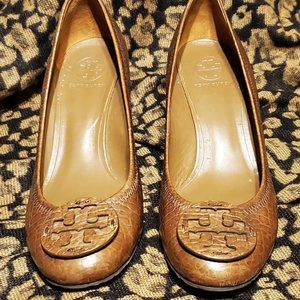 Tory Burch "Sally" medallion wedges - EUC